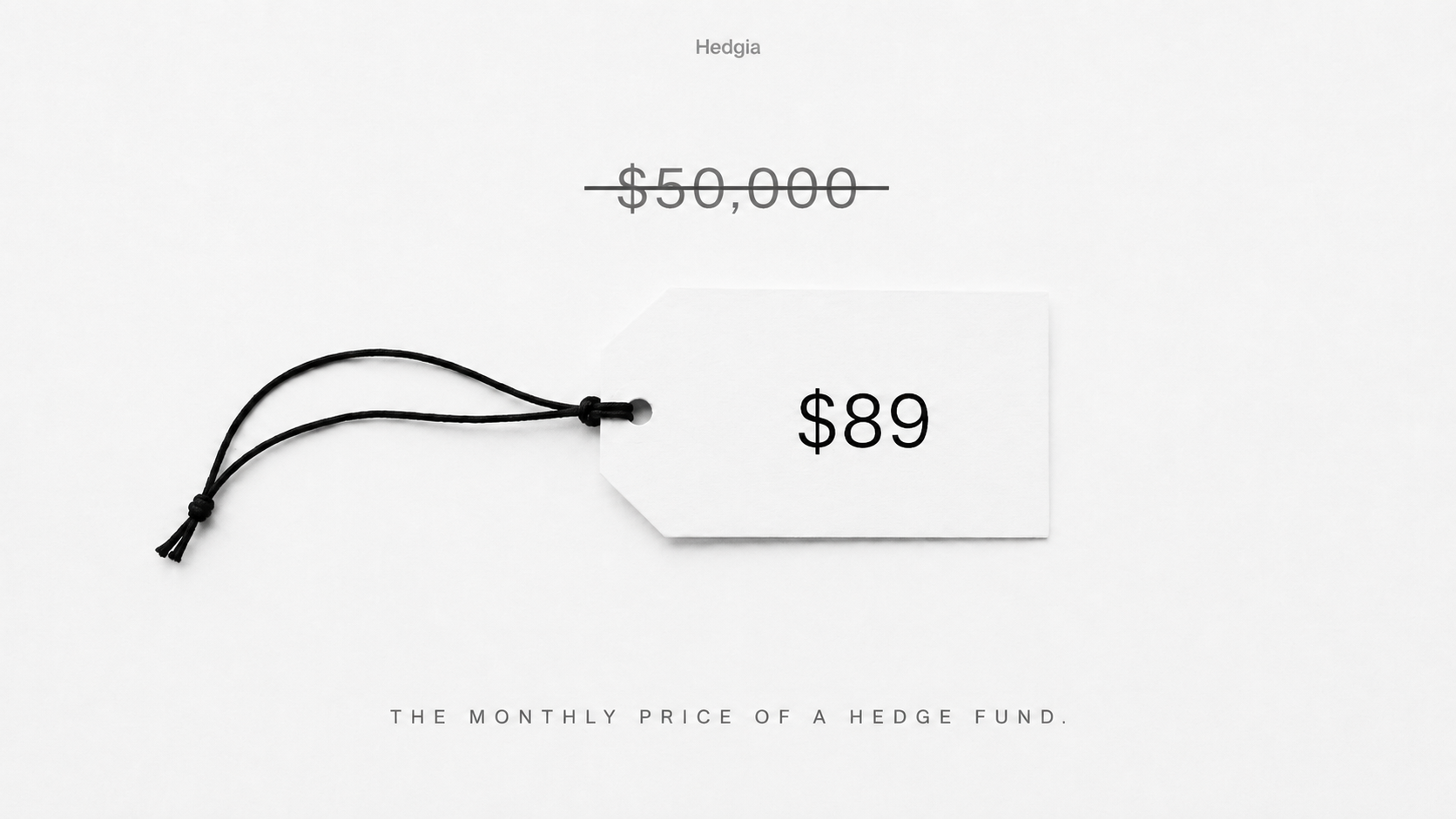 Hedgia - launch your fund for $89 a month